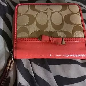 Coach Pink and Cream Colored Wallet